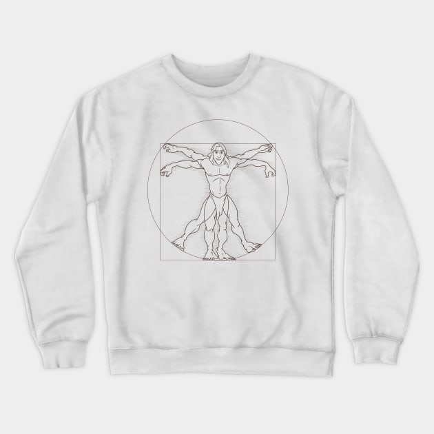 Vitruvian son of man Crewneck Sweatshirt by jasesa